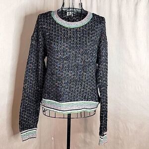 BELLE DU‎ JOUR Short Multicolored Pull Over Sweater Large